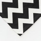 Couverture Polaire Motif blanc noir de Chevron moderne (Coin)
