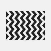 Couverture Polaire Motif blanc noir moderne de Chevron (Devant (Horizontal))