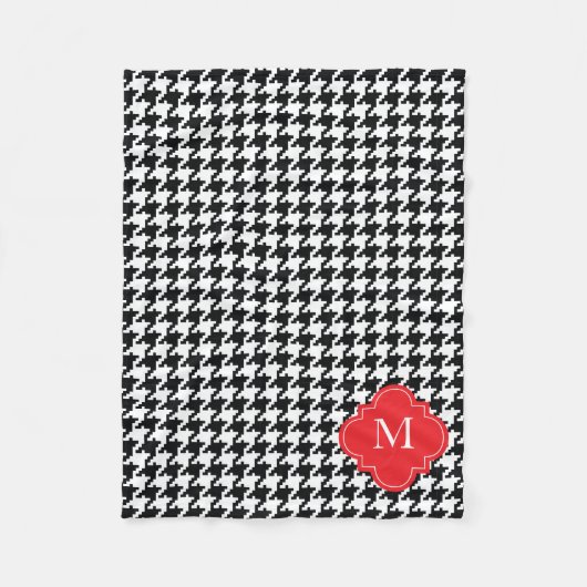 Couverture Polaire Motif blanc noir rouge personnalisé de (Devant)