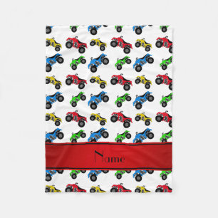 Couverture Polaire Motif blanc nommé personnalisé d'atv