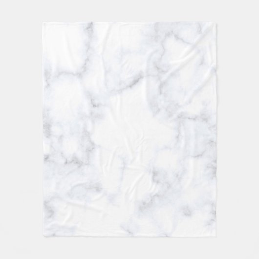 Couverture Polaire Motif blanc texture marbre (Devant)