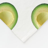 Couverture Polaire Motif blanc vert Avocados Yum 4Amy (Coin)