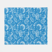 Couverture Polaire Motif bleu 2 de plage (Devant (Horizontal))