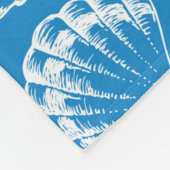 Couverture Polaire Motif bleu 2 de plage (Coin)