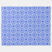 Couverture Polaire Motif bleu blanc géométrique (Devant (Horizontal))