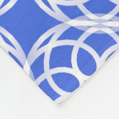 Couverture Polaire Motif bleu blanc géométrique (Coin)