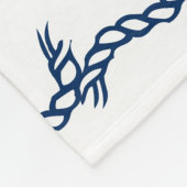 Couverture Polaire Motif bleu bleu blanc marine (Coin)