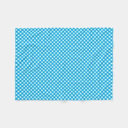 Couverture Polaire Motif bleu clair En vichy (Devant (Horizontal))