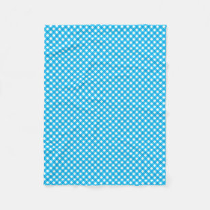 Couverture Polaire Motif bleu clair En vichy