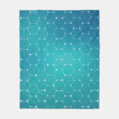 Couverture Polaire Motif bleu d'ADN de Teal (Devant)
