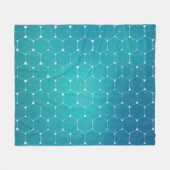 Couverture Polaire Motif bleu d'ADN de Teal (Devant (Horizontal))