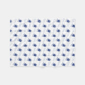 Couverture Polaire Motif bleu de danseur classique (Devant (Horizontal))