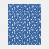 Couverture Polaire Motif bleu de mer (Devant)
