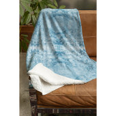 Couverture Polaire Motif bleu et blanc