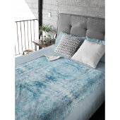 Couverture Polaire Motif bleu et blanc