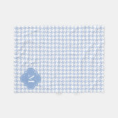Couverture Polaire Motif bleu et blanc de monogramme fait sur (Devant (Horizontal))