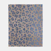 Couverture Polaire Motif bleu léopard (Devant)