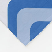 Couverture Polaire Motif bleu ondulé (Coin)
