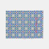 Couverture Polaire Motif bleu Thunder_Cove de coeurs de mandala (Devant (Horizontal))