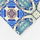 Couverture Polaire Motif bleu Thunder_Cove de coeurs de mandala (Coin)