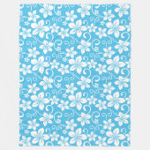 COUVERTURE POLAIRE MOTIF BLUE HAWAII (BLEU) (Devant)