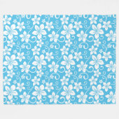 COUVERTURE POLAIRE MOTIF BLUE HAWAII (BLEU) (Devant (Horizontal))