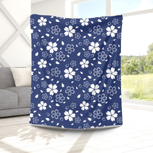 Couverture Polaire Motif Blue Sakura