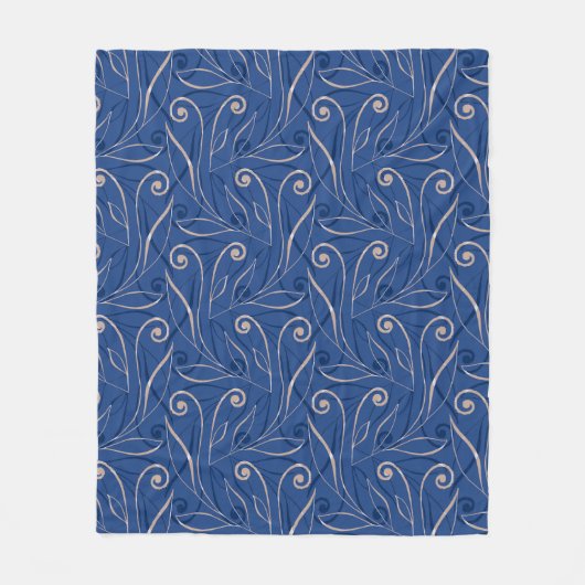 Couverture Polaire Motif Blue Swirls (Devant)