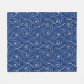 Couverture Polaire Motif Blue Swirls (Devant (Horizontal))