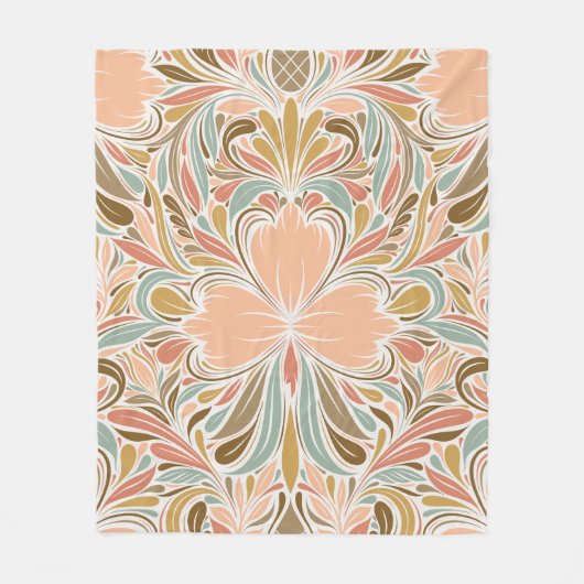 Couverture Polaire Motif Boho Art Nouveau moderne (Devant)