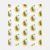 Couverture Polaire Motif botanique abstrait moderne (Devant)