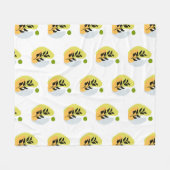 Couverture Polaire Motif botanique abstrait moderne (Devant (Horizontal))