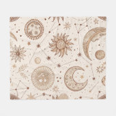 Couverture Polaire Motif botanique céleste (2) (Devant (Horizontal))