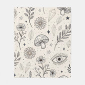 Couverture Polaire Motif botanique céleste (3) (Devant)