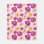 Couverture Polaire Motif botanique d'aquarelle (Devant)