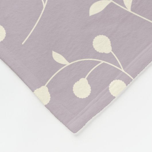Couverture Polaire Motif botanique rustique élégant Lilac Monogrammé (Coin)