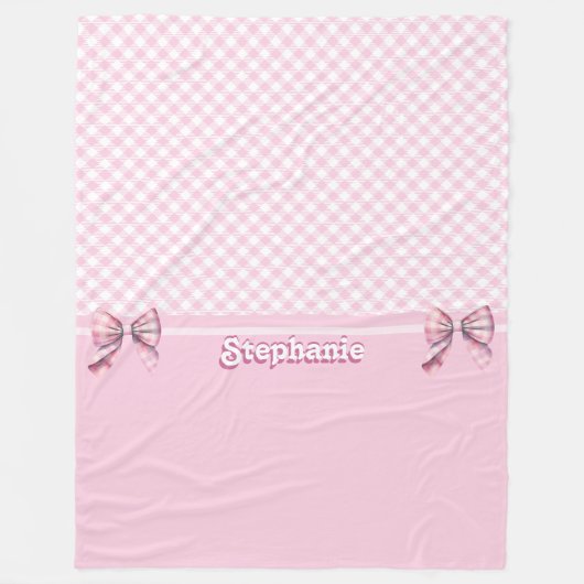Couverture Polaire Motif & Bow en carton rose Fille tendance (Devant)