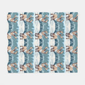 Couverture Polaire Motif Brown Elk (Devant (Horizontal))
