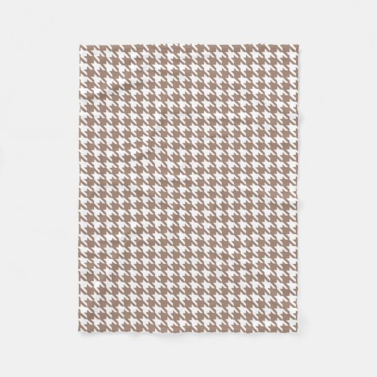 Couverture Polaire Motif Brown et blanc de classique de pied-de-poule (Devant)