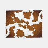 Couverture Polaire Motif Brown et blanc d'impression de vache (Devant (Horizontal))
