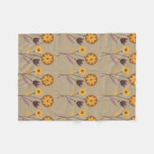Couverture Polaire Motif Brown Floral Arrangement (Devant (Horizontal))