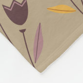 Couverture Polaire Motif Brown Floral Arrangement (Coin)