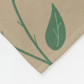 Couverture Polaire motif Brown orange floral (Coin)