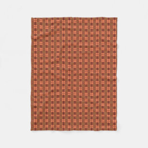 Couverture Polaire Motif Brown rouge complexe