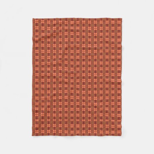 Couverture Polaire Motif Brown rouge complexe (Devant)