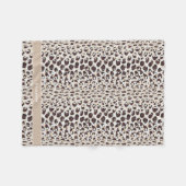 Couverture Polaire Motif brun neutre chic moderne d'impression de (Devant (Horizontal))