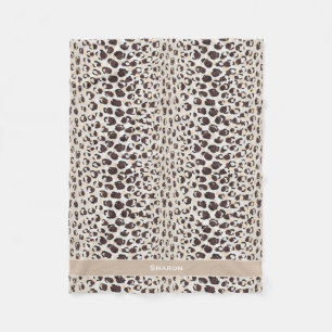 Couverture Polaire Motif brun neutre chic moderne d'impression de