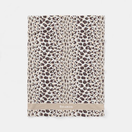 Couverture Polaire Motif brun neutre chic moderne d'impression de (Devant)