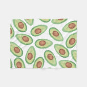 Couverture Polaire Motif brun vert original d'avocat d'aquarelle (Devant (Horizontal))