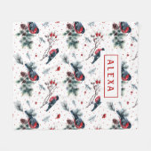 Couverture Polaire Motif bullfinch & holly (Devant (Horizontal))